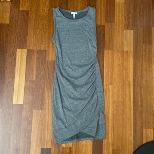 Leith Ruched Body-con Dress in Grey
